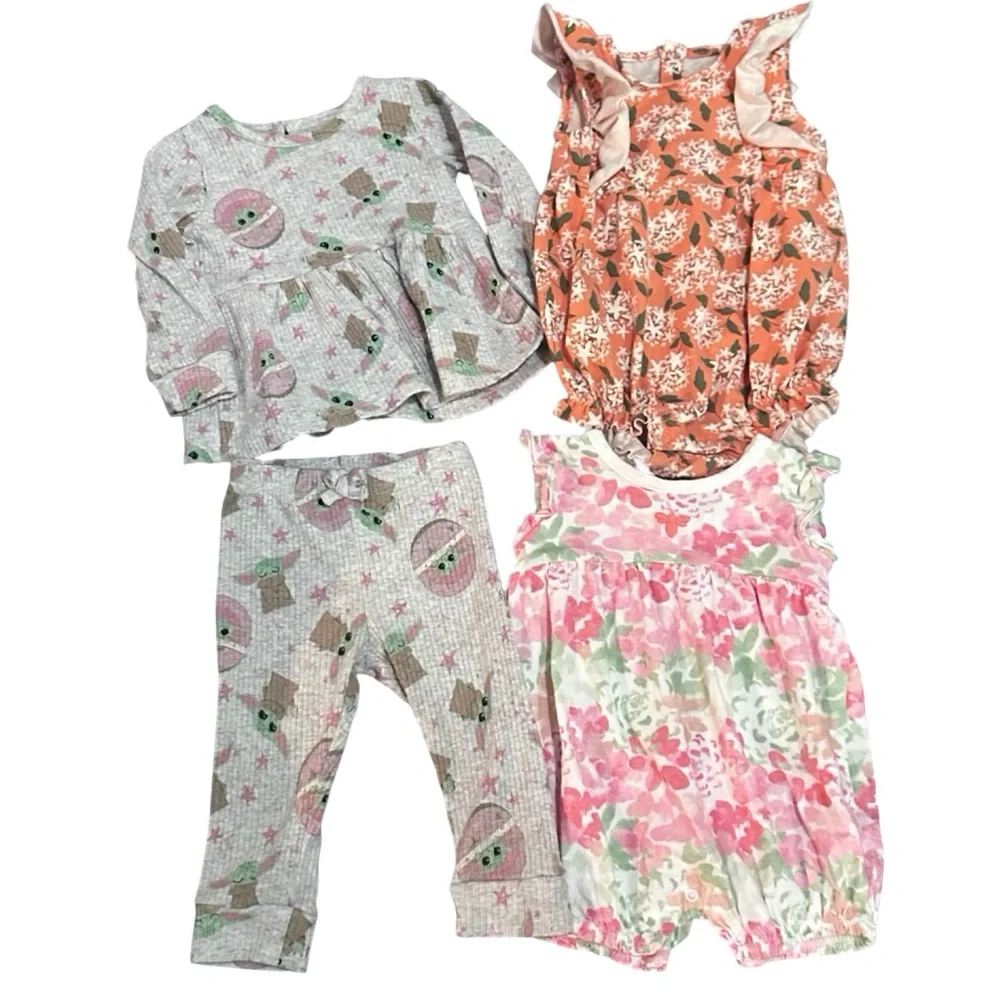 Burt's Bees, Star Wars, Cat & Jack rompers/outfit
